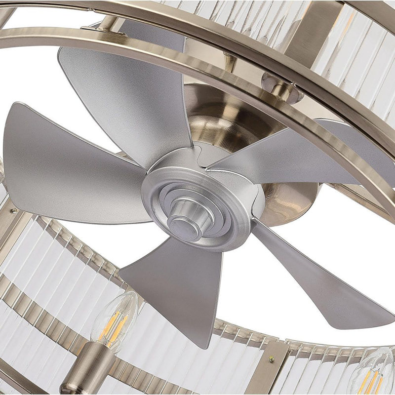 Ventilateur de plafond sans lame à 20 pales de 20 po avec télécommande et ensemble d'éclairage inclus