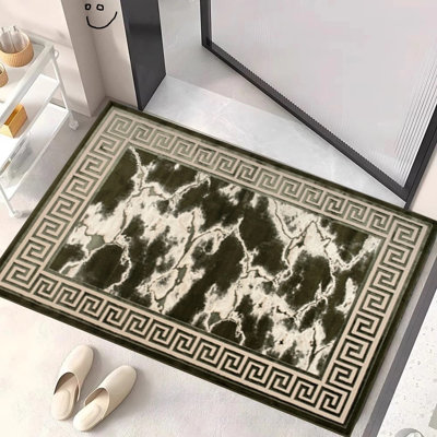Abstract Flokati Area Rug