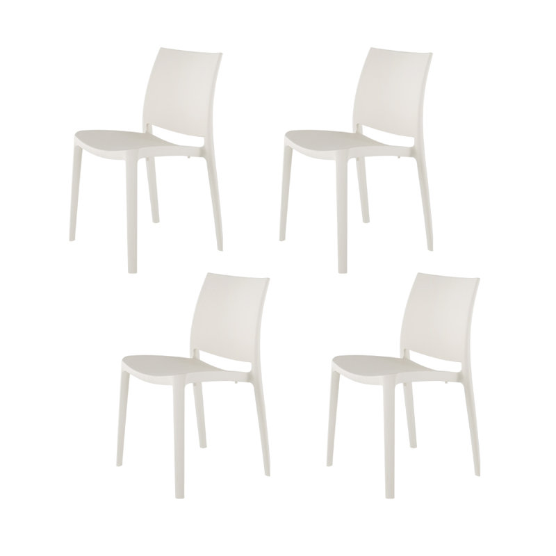 Chaise de salle à manger empilable Sensilla, Blanc