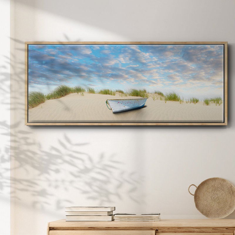 Plage encadrée sur toile, H 24 po x l 60 po x P 1,5 po, Naturel