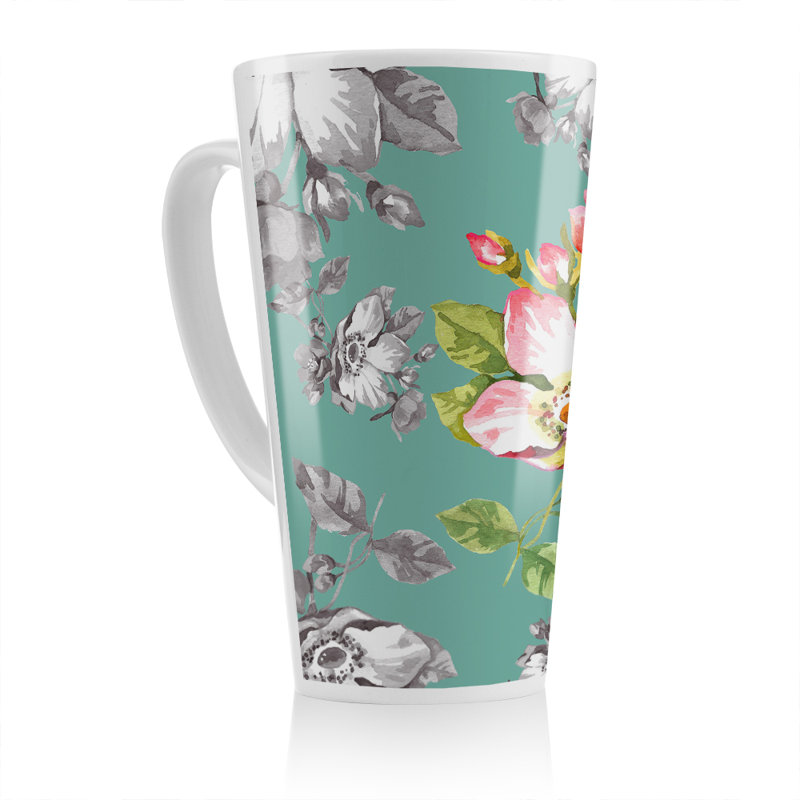 Bright Flower On Latte Mug