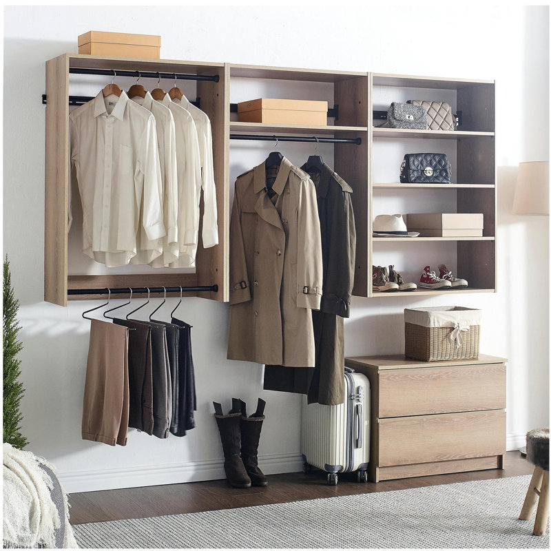 Devi Oak Wood Closet System