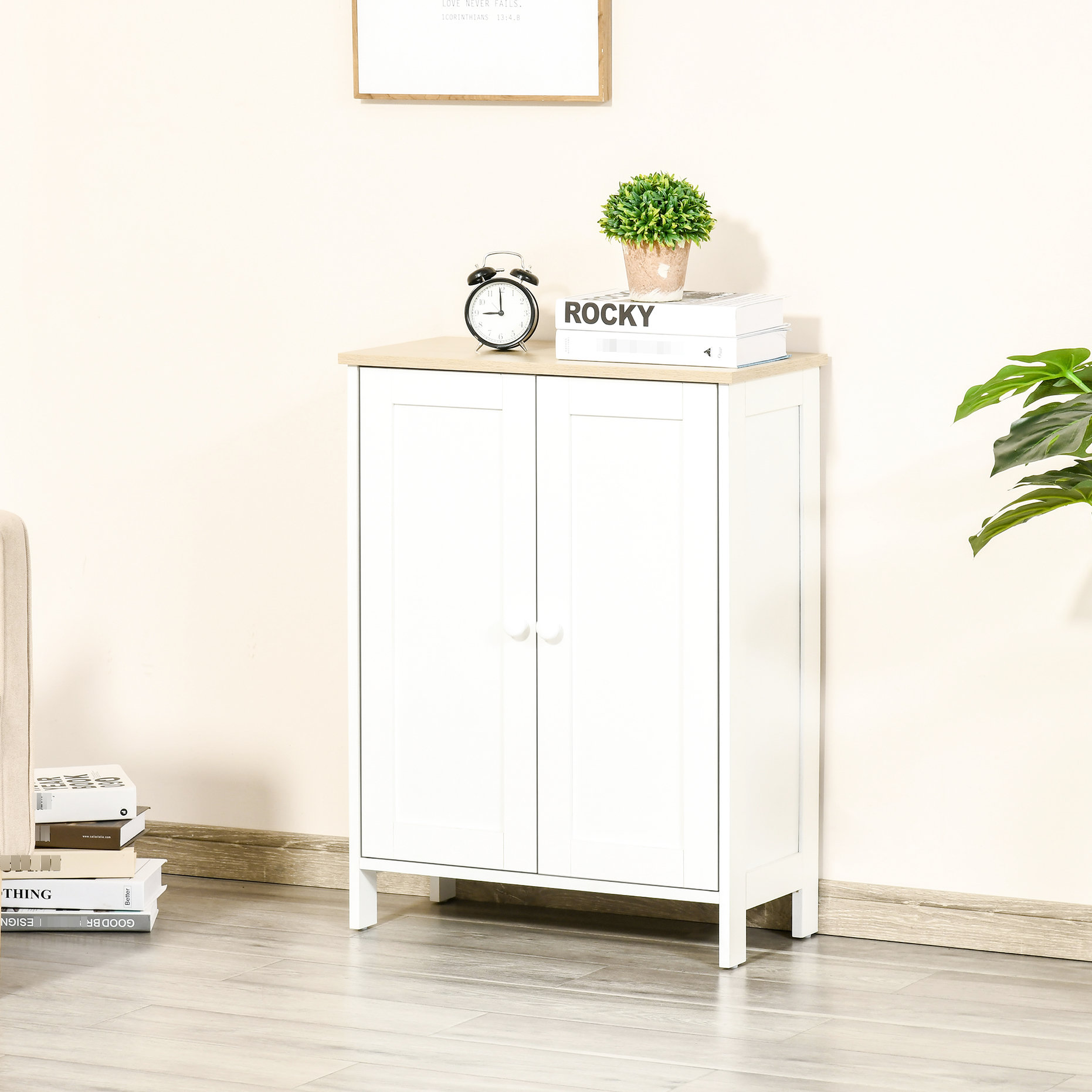 Ophelia & Co. Double Door Storage Cabinet With 2 Adjustable Shelves ...