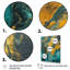 Golden Turquoise Waves Breaking Abstract - formes abstraites, impressions d'art mural-1148455931-1148455930