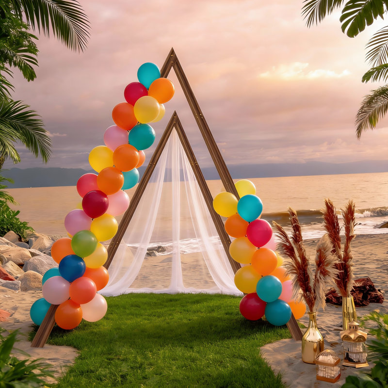 210cm W x 80cm D Solid Wood Arbour in Brown