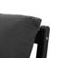 Stas - Chaise pivotante avec coussins - Structure noire et coussins gris