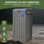 Poubelles extérieures Edrosie Inc en résine de 31 gallons avec couvercles, poubelles de patio noires escamotables-136901136