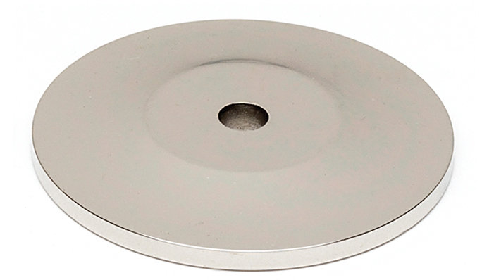 Traditional Brass Back Plate, 1.25" H x 1.25" W x 0.125" D, Polished Chrome