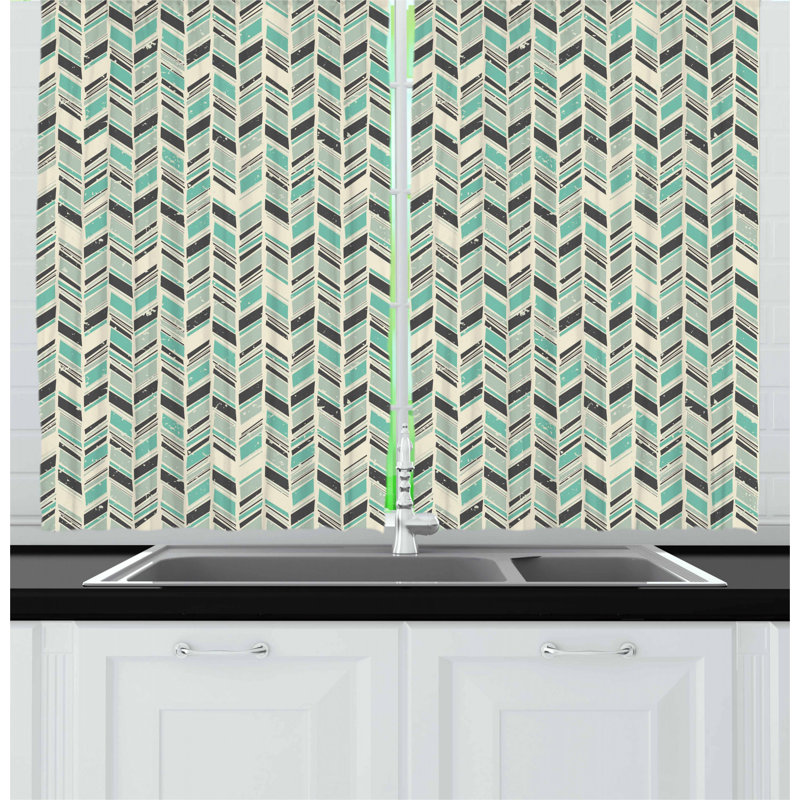 Chevron Tailored Kitchen Curtain