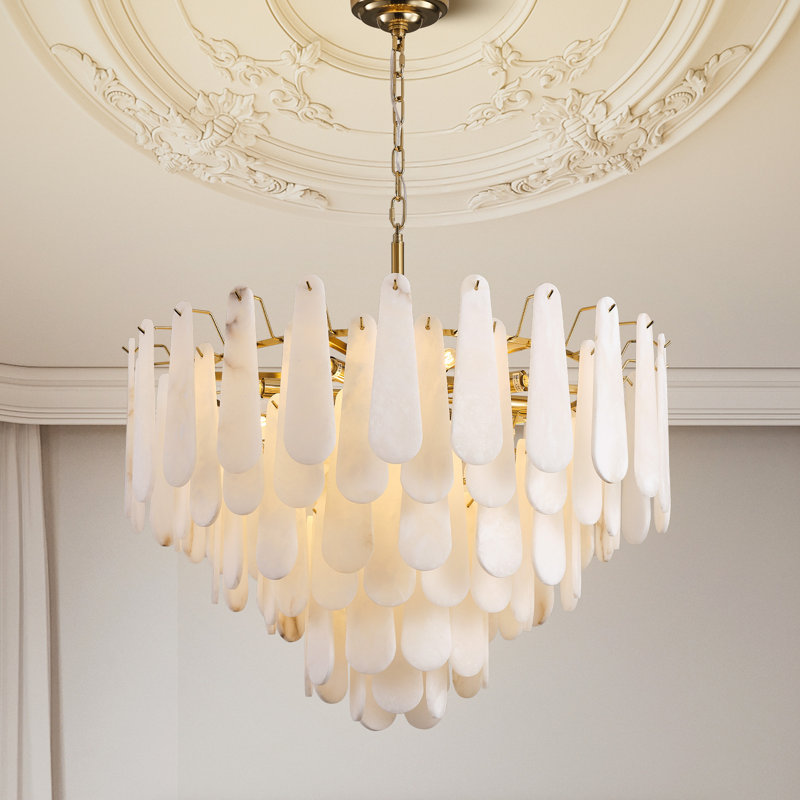 Lustre de salon en or 31,5 po Norinne, 16, 6, Or brossé