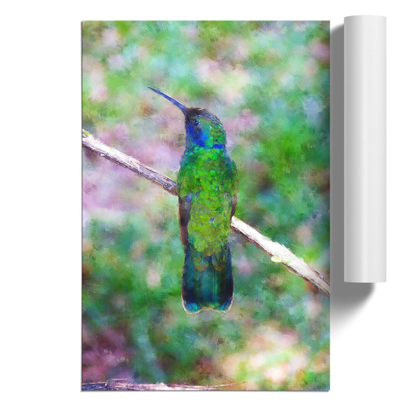 Hummingbird Painting - Frameless Print, 59cm H x 42cm W x 0.1cm D