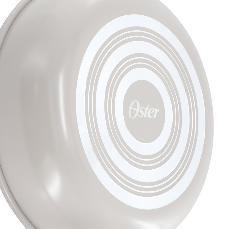 Ensemble de batterie de cuisine en aluminium antiadhésif beige de 10 pièces Sutterville Oster, Beige