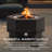 Sunjoy  28 In Smokeless Fire Pit with Removable Ash Pan, Outdoor Portable Wood Burning Fireplace with PVC Cover and Fire Poker ,Ideal for Camping, Bonfire, and Backyard, Black