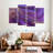 Dynamic Abstract Purple Abstract On Canvas 4 Pieces Set-92763821