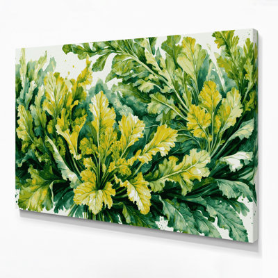 Légumes, moutarde, verts, toile beige