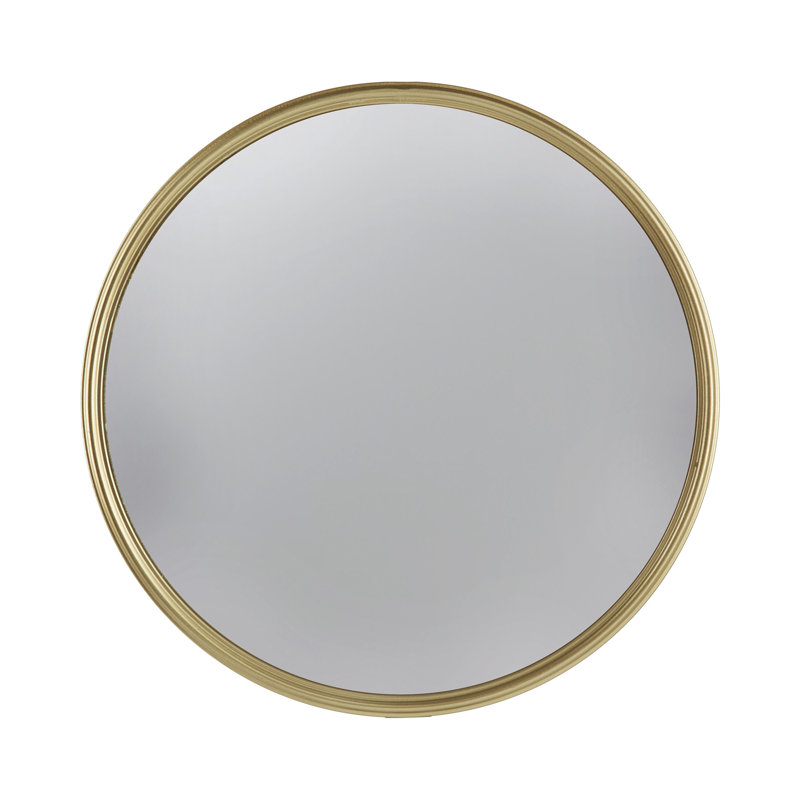 D15" Gold Round Mirror, 15" x 15"