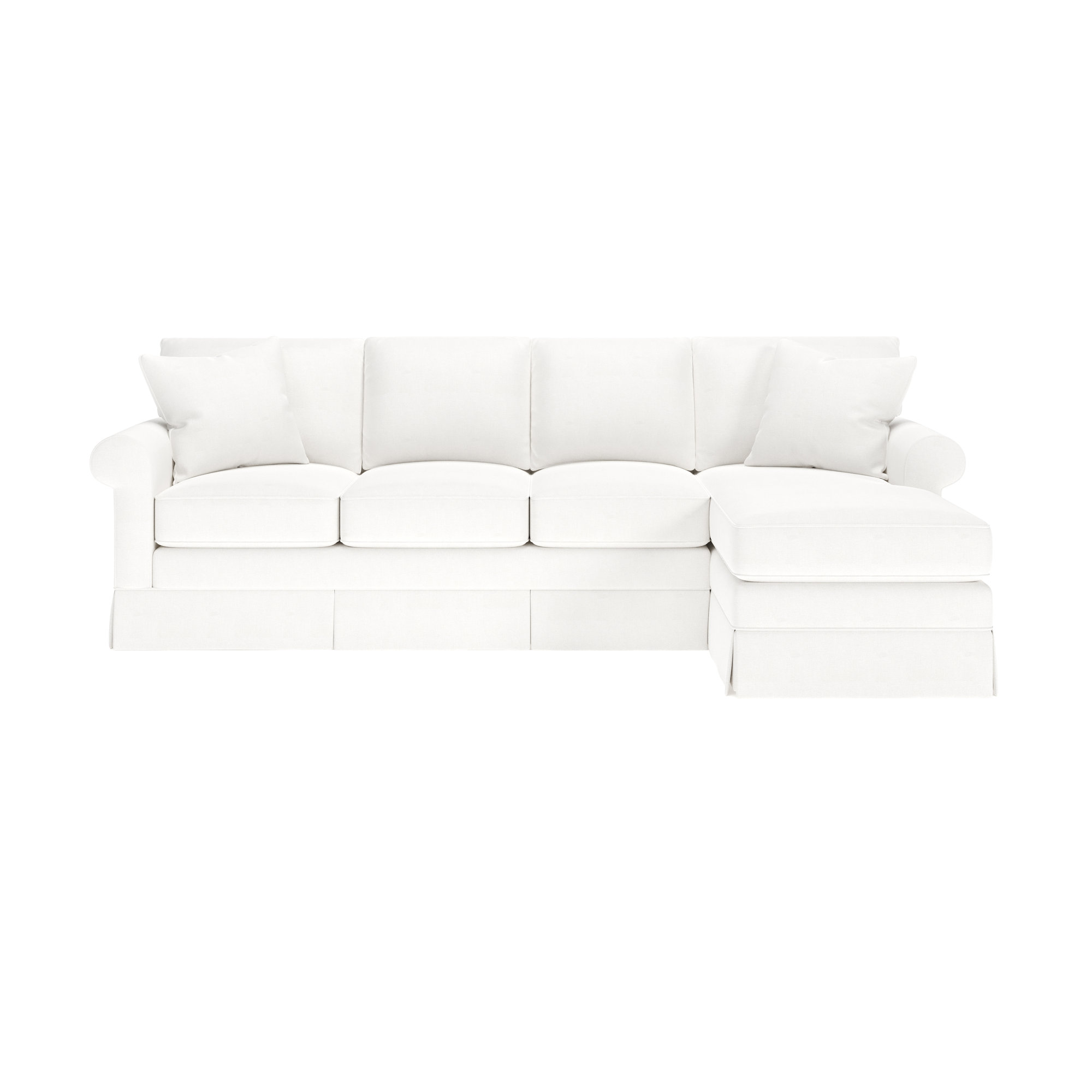Friedman 2 - Piece Upholstered Sleeper Sectional, Drusky Moonglow Sustain® Basketweave, Right Hand Facing