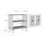 Elegant Console Table, Anthracite & Gold, 29.5 x 31.1 x 15.7 inches | 100% Melamine Coated Particle Board, Thickness: 0.7 inches | Stylish & Functional Design for Living Room or Entryway, Durable & Modern-587803442