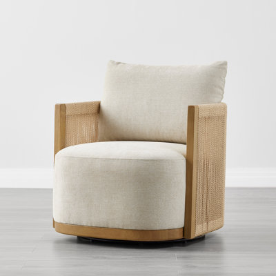 Boho Upholstered Swivel Armchair