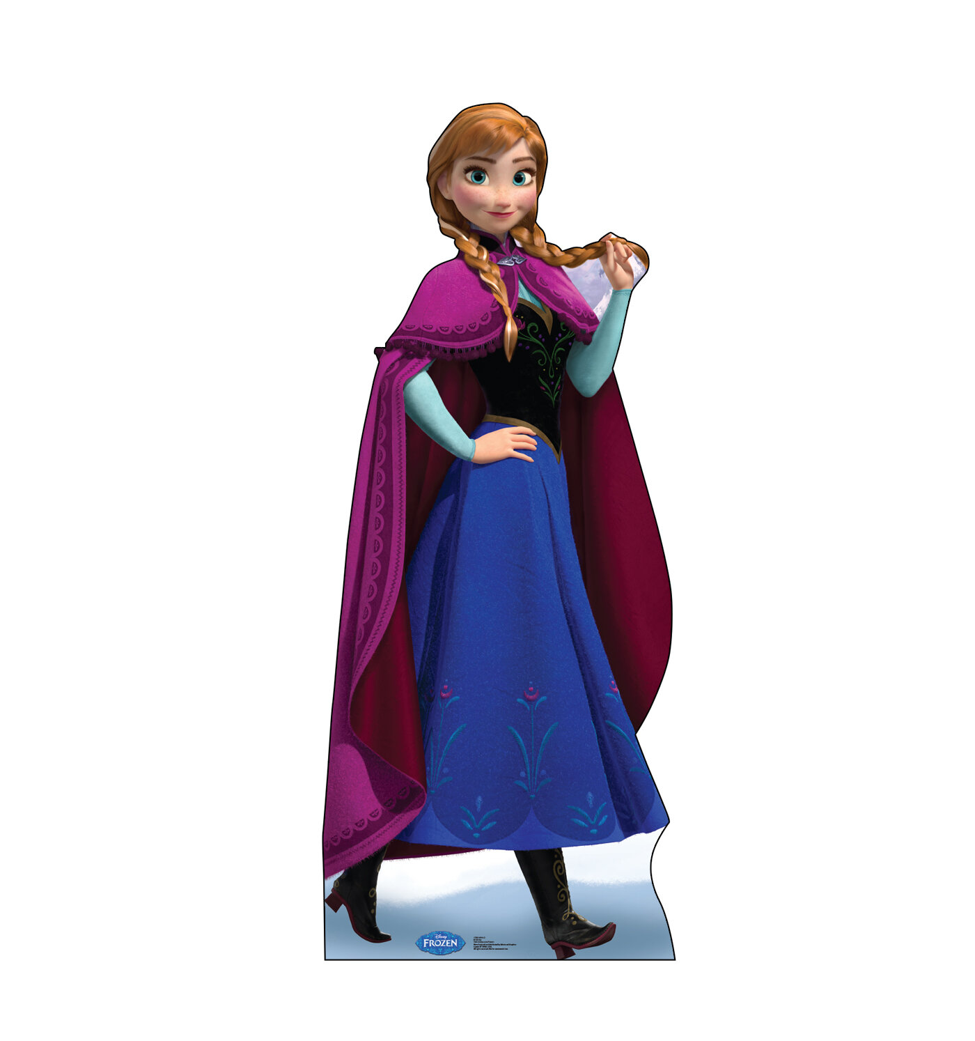 Taille enfant Disney La Reine des neiges Anna et Elsa avec découpe