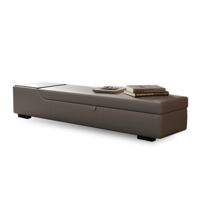 Banc de rangement rembourré moderne 59,06 pouces