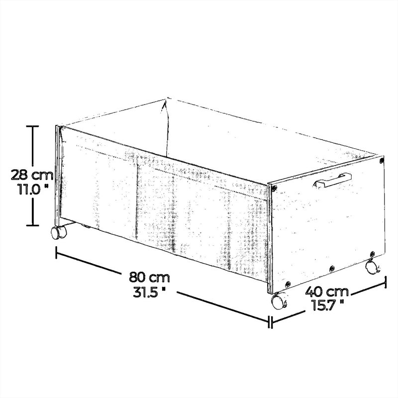 Under Bed Storage Drawers With Wheels And Locks, Sturdy Wooden Rolling Storage Organizer, Space Saving Design For Bedroom, Closet, And Living Room