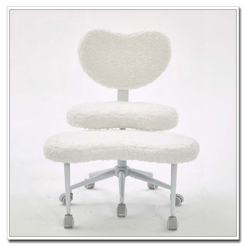 Chaise de méditation à pieds croisés avec repose-pieds pivotant à 360 °, Beige