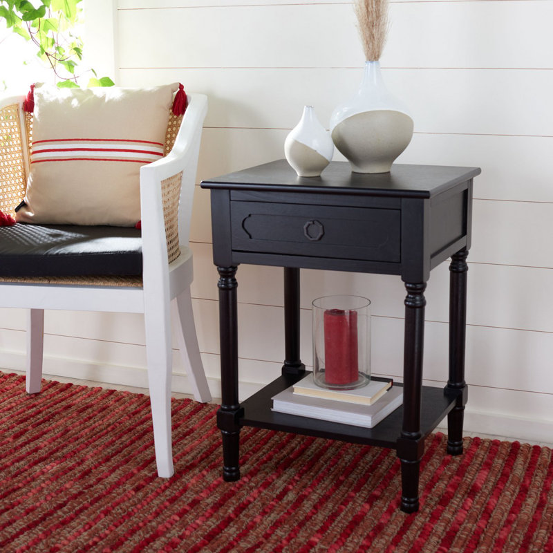 Table de bout avec rangement Pagel, Noir