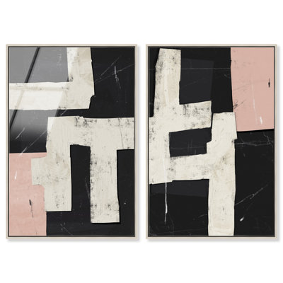 Placed together set High-Gloss Frameless Acrylic Glass Wall Art Abstract Print by Oliver Gal, Ready to Hang, 10 x 15