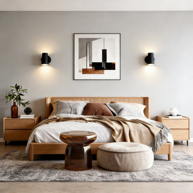 Modern Nickel Wall Sconce Light Fixture With Threaded Glass Shade, Hardwired Bathroom Vanity Light For Bathroom, Living Room, Bedroom, And Hallway