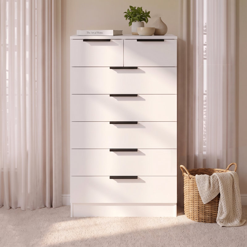 Glenhaven Chest of 7 Drawers, White