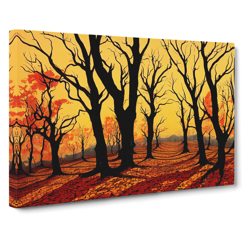 Exclusive Autumn Forest - Wrapped Canvas, 50cm H x 76cm W x 3cm D