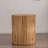 Ensemble de 2 tables basses cylindriques rétro avec motif en relief à texture verticale