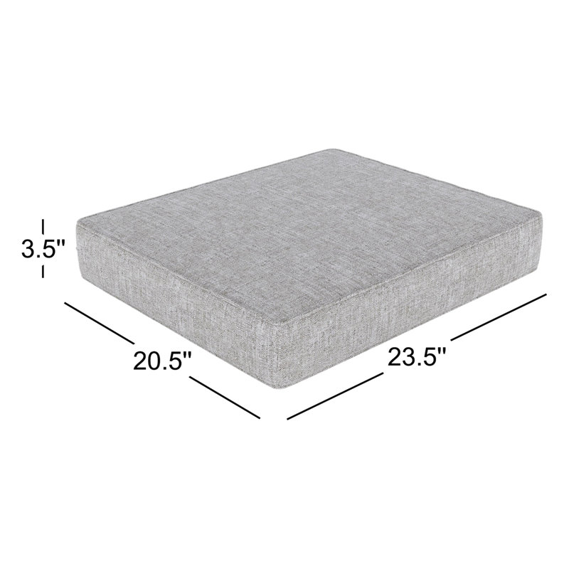 Coussin de repose-pieds d'extérieur Sunbrella®, H 3,5 po x l 23,5 po x P 20,5 po, Toile granit Sunbrella®