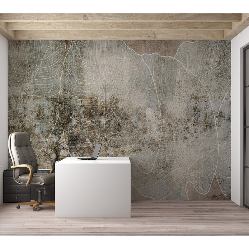 Murale abstraite pelez et collez - geste noble, L 100 po x l 135 po
