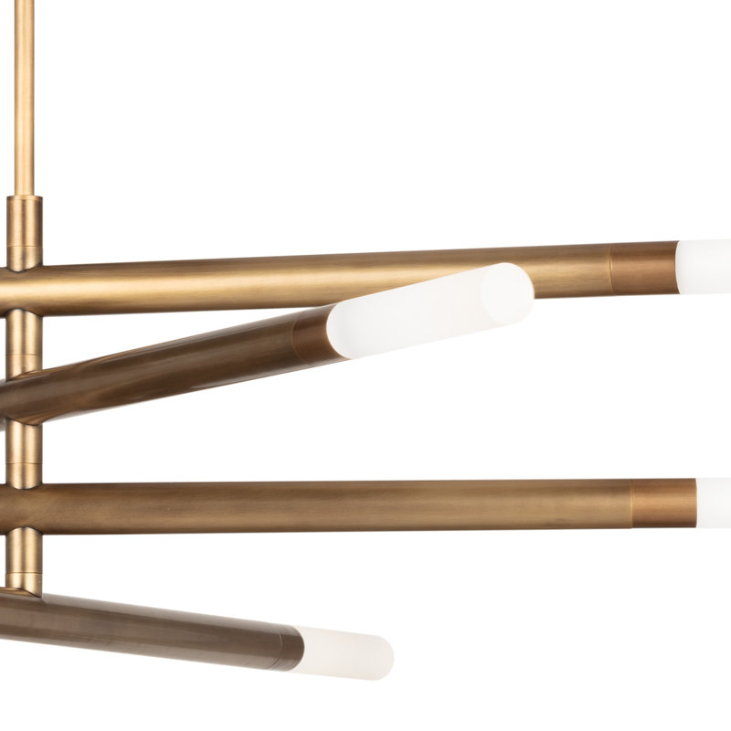 Wick Chandelier, Natural Brass