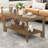 39''W Solid Wood Coffee Table-511137653