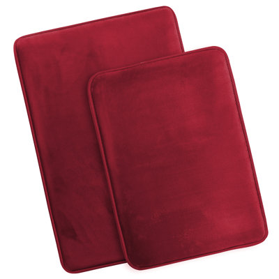 Steph Luxury Ultra Soft and Absorbent Memory Foam Bath Rug Set with Non-Slip Backing