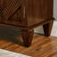 Buffet 33,6 po en bois rétro avec rangement, armoires de présentation géométriques symétriques, console média pour salon / vestibule / salle à manger / cuisine, noyer