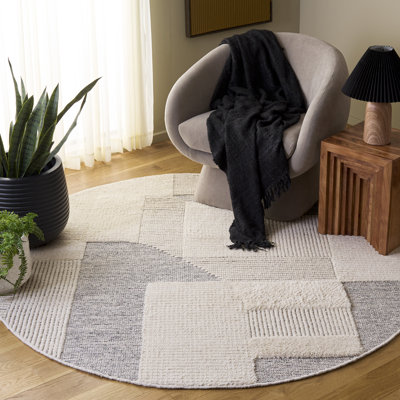 Natura 506 80% laine tissée à la main; Tapis à motifs géométriques 20% coton