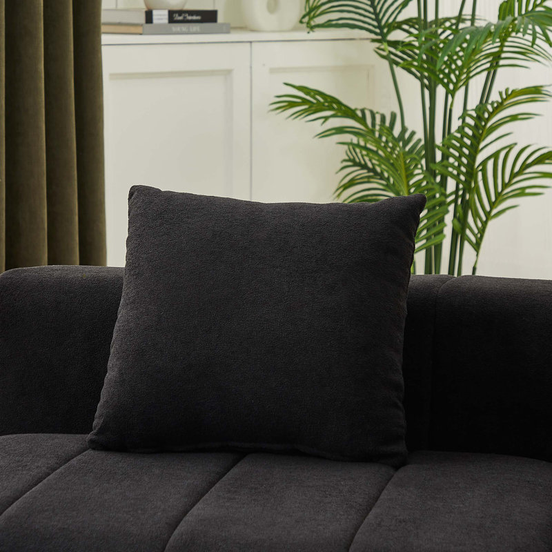 Canapé modulaire Chenille, Chenille noir