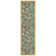 Ottohome Non-Slip Floral Leaves Area Rug For Living Room, Hallway, Entryway Rug, Seafoam Green