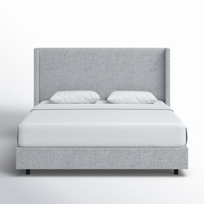 Hanson Linen Upholstered Wingback Bed