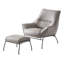 Fauteuil d'appoint et repose-pieds Ranbir-94102589