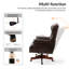 Fauteuil de direction traditionnel en simili cuir Swain-231443074