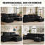 Canapé modulaire moderne avec repose-pieds en cuir de polyuréthane Marybelle Marybelle-130669894-131019402