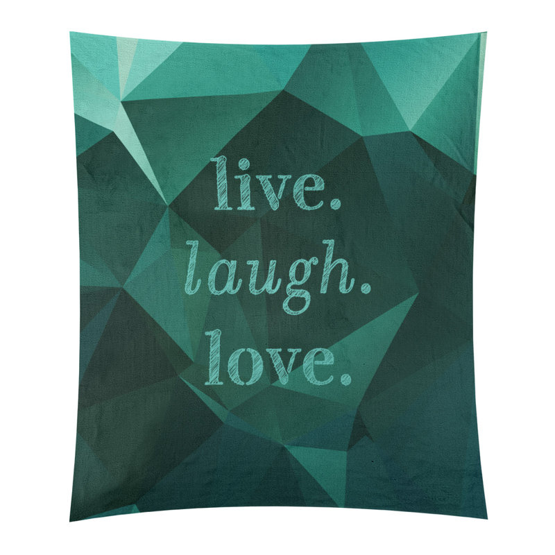 Tapisserie de noël en polyester en faux pierres de rire love, H 27,5 po x l 37,5 po, Rubellite