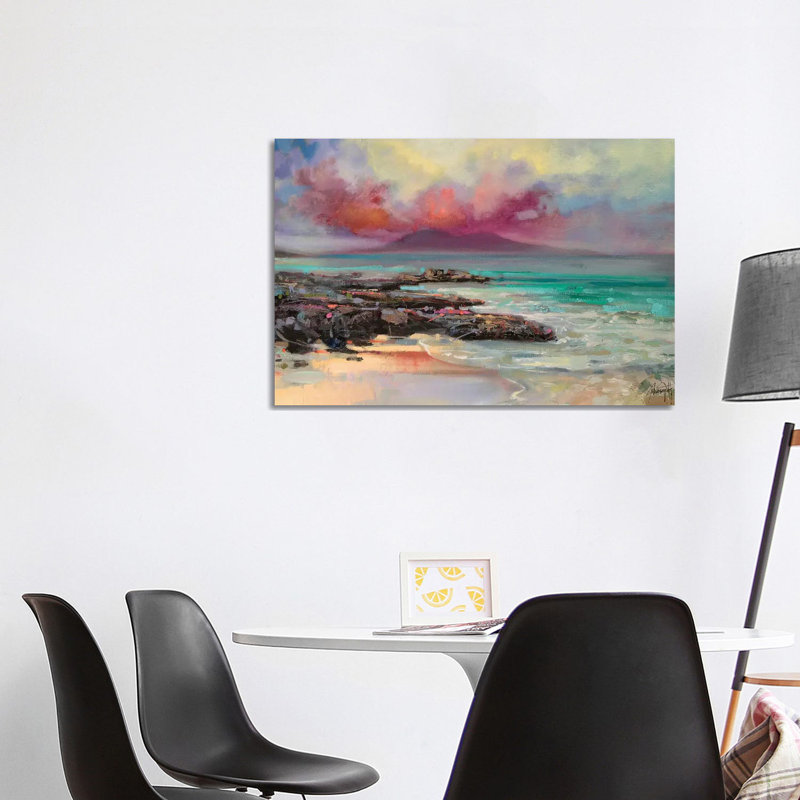 «Harris Rocks», reproduction de photo, H 26 po x l 40 po x 1,5 po, Toile