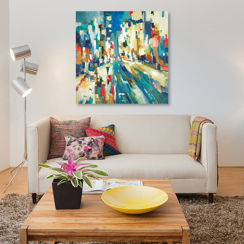 « urban battement », impression sur toile, H 26 po x l 26 po x P 1,5 po, Toile tendue, Pas de tapis