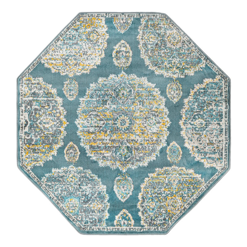Paragon Floral Indoor Rug, Octagon 4' x 4'